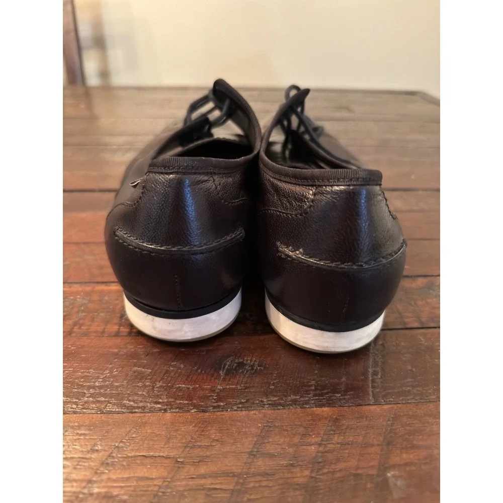 Gucci Mens Leather Medallion Toe Derby Shoes Black Web Tab 233496 Size 8.5